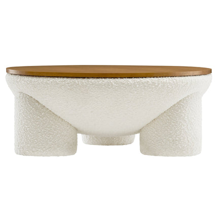 Modway EEI-6964 Tridome Round Boucle Upholstered Storage Coffee Table Modway