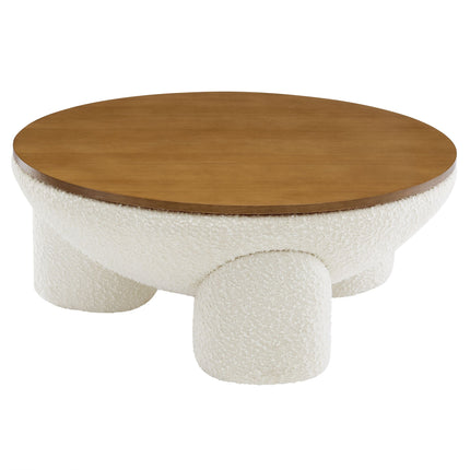 Modway EEI-6964 Tridome Round Boucle Upholstered Storage Coffee Table Modway