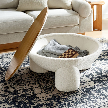 Modway EEI-6964 Tridome Round Boucle Upholstered Storage Coffee Table Modway