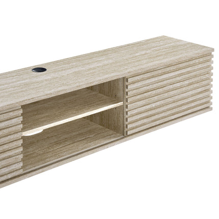 Modway EEI-6965 Render 70" Faux Travertine Wall-Mount Media Console TV Stand Modway