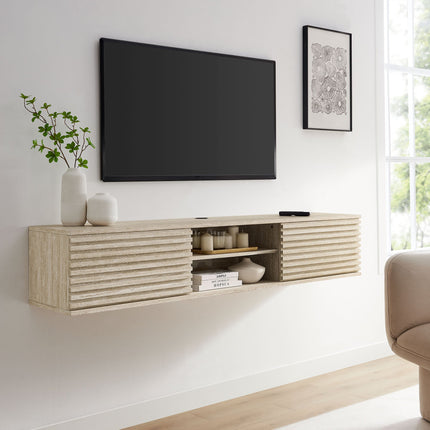 Modway EEI-6965 Render 70" Faux Travertine Wall-Mount Media Console TV Stand Modway