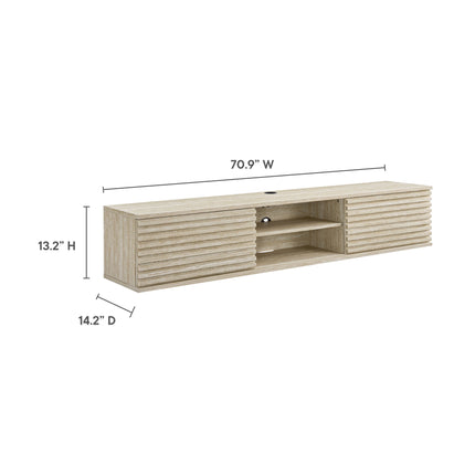 Modway EEI-6965 Render 70" Faux Travertine Wall-Mount Media Console TV Stand Modway