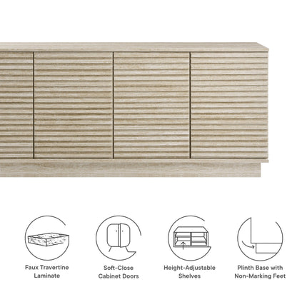 Modway EEI-6966 Render 70" Faux Travertine Sideboard Cabinet TV Stand Modway