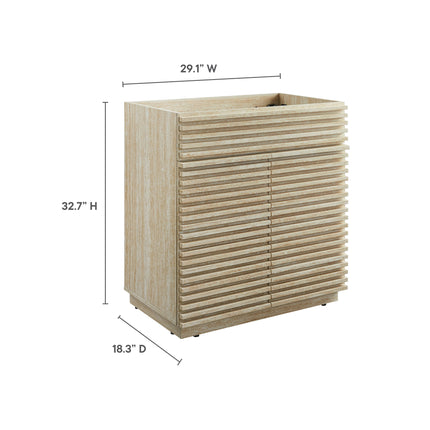 Modway EEI-6968 Render 30" Faux Travertine Bathroom Vanity Cabinet (Sink Not Included) Modway