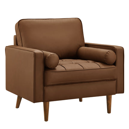 Modway EEI-6971 Valour Tufted Vegan Leather Accent Armchair Modway