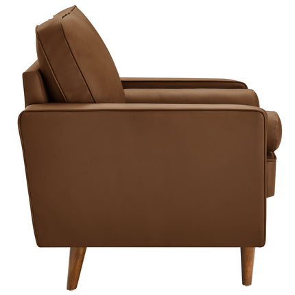 Modway EEI-6971 Valour Tufted Vegan Leather Accent Armchair Modway