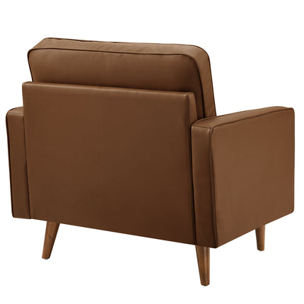 Modway EEI-6971 Valour Tufted Vegan Leather Accent Armchair Modway