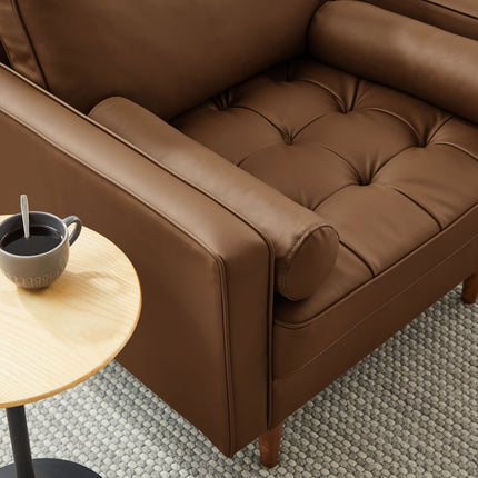 Modway EEI-6971 Valour Tufted Vegan Leather Accent Armchair Modway