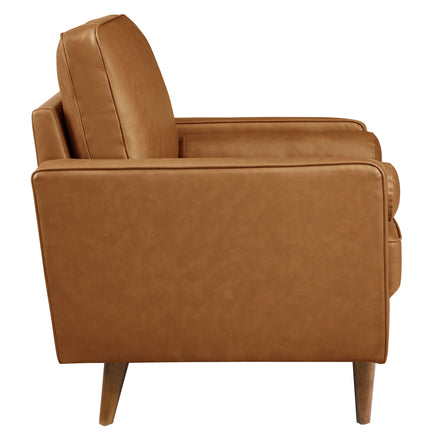 Modway EEI-6971 Valour Tufted Vegan Leather Accent Armchair Modway
