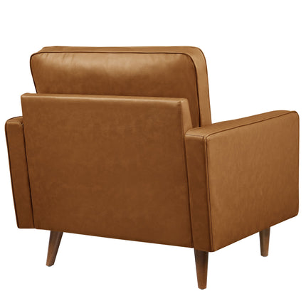 Modway EEI-6971 Valour Tufted Vegan Leather Accent Armchair Modway