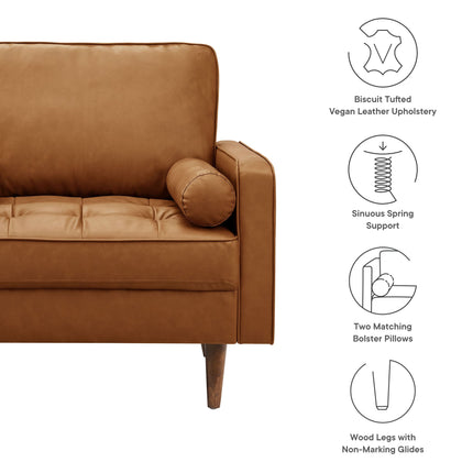 Modway EEI-6971 Valour Tufted Vegan Leather Accent Armchair Modway