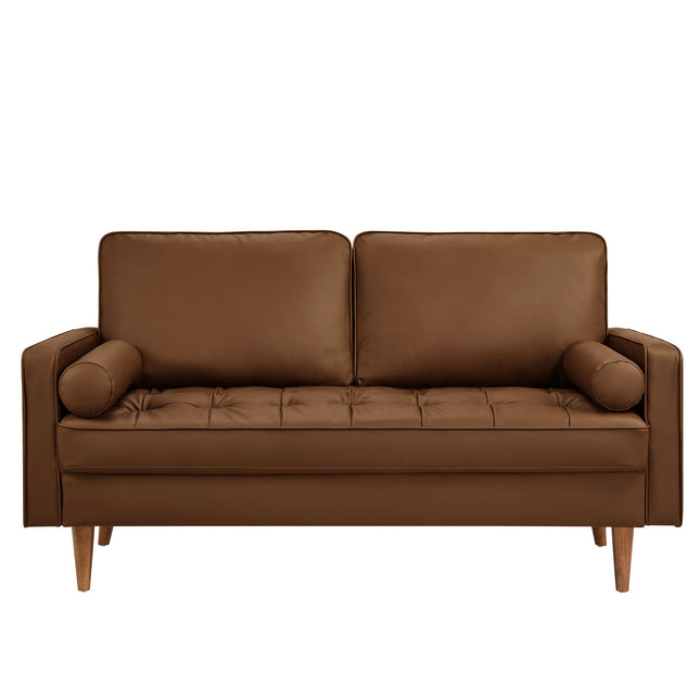 Modway EEI-6972 Valour Tufted Vegan Leather Loveseat Modway