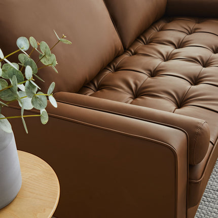 Modway EEI-6972 Valour Tufted Vegan Leather Loveseat Modway