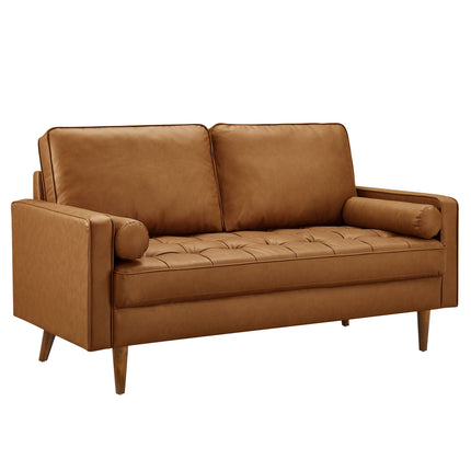 Modway EEI-6972 Valour Tufted Vegan Leather Loveseat Modway