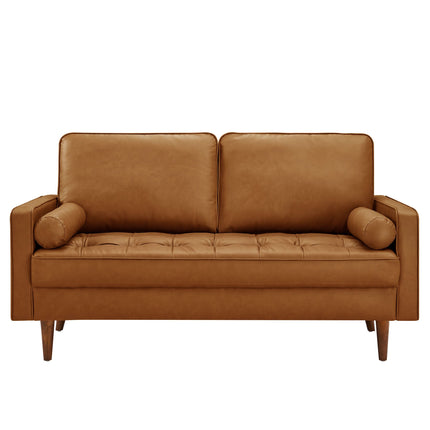 Modway EEI-6972 Valour Tufted Vegan Leather Loveseat Modway