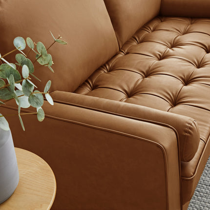 Modway EEI-6972 Valour Tufted Vegan Leather Loveseat Modway