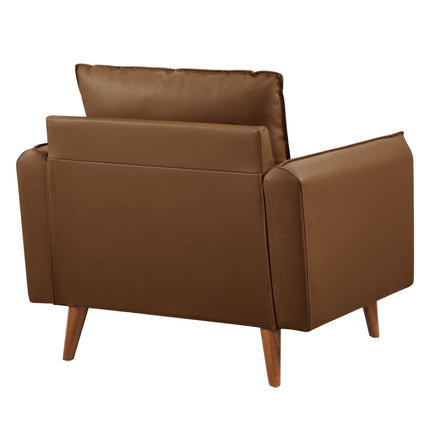 Modway EEI-6973 Revive Upholstered Vegan Leather Accent Armchair Modway