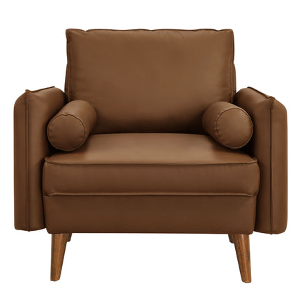 Modway EEI-6973 Revive Upholstered Vegan Leather Accent Armchair Modway