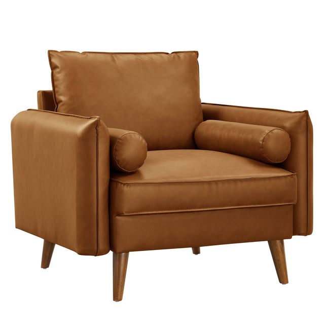 Modway EEI-6973 Revive Upholstered Vegan Leather Accent Armchair Modway