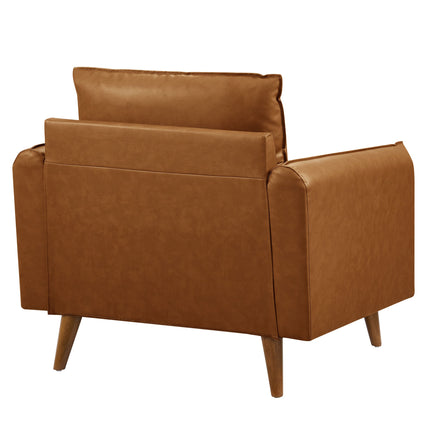Modway EEI-6973 Revive Upholstered Vegan Leather Accent Armchair Modway