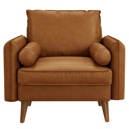 Modway EEI-6973 Revive Upholstered Vegan Leather Accent Armchair Modway