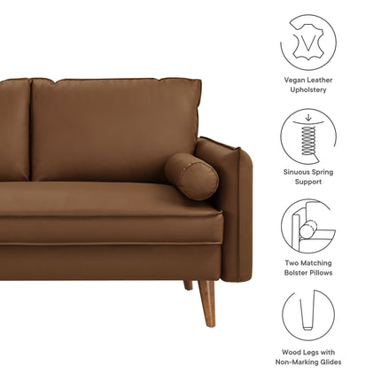 Modway EEI-6974 Revive Upholstered Vegan Leather Loveseat Modway