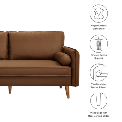 Modway EEI-6975 Revive Upholstered Vegan Leather Sofa Modway