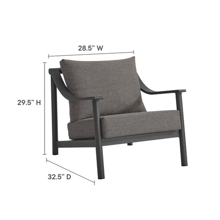 Modway EEI-7061 Terrace 4-Piece Outdoor Patio Aluminum Furniture Set - Plaza Home Decor