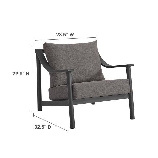 Modway EEI-7061 Terrace 4-Piece Outdoor Patio Aluminum Furniture Set - Plaza Home Decor
