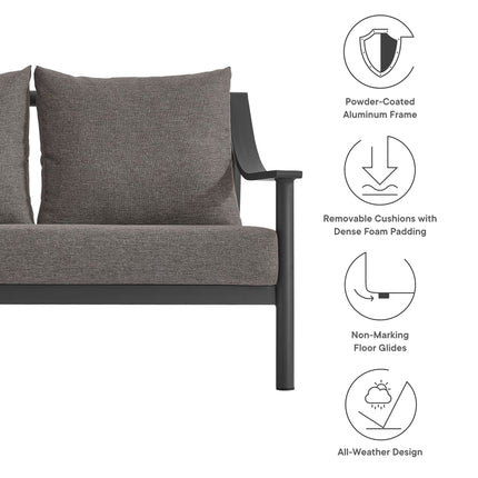 Modway EEI-6977 Terrace Outdoor Patio Aluminum Sofa - Plaza Home Decor