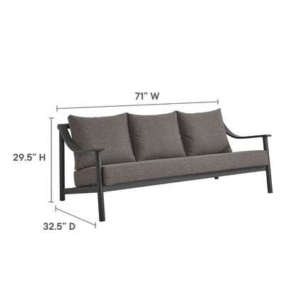 Modway EEI-6977 Terrace Outdoor Patio Aluminum Sofa - Plaza Home Decor