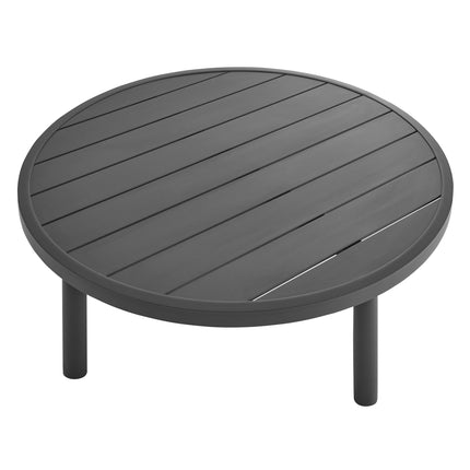 Modway EEI-6978 Terrace 35" Outdoor Patio Aluminum Round Coffee Table - Plaza Home Decor