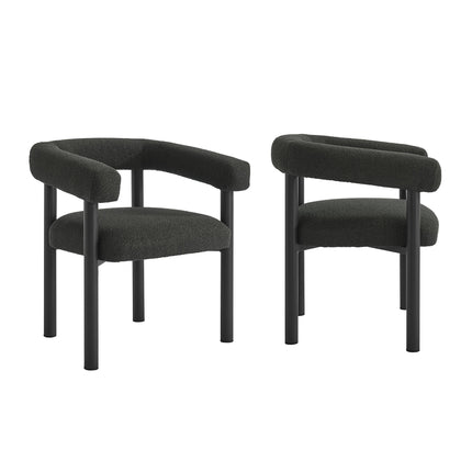 Modway EEI-7063 Nautica 5-Piece Round Outdoor Patio Aluminum Dining Table and Chairs Set Modway
