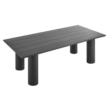 Modway EEI-6980 Nautica Outdoor Patio 87" Rectangular Aluminum Dining Table Modway