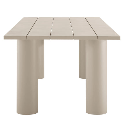 Modway EEI-7062 Nautica 7-Piece Rectangular Outdoor Patio Aluminum Dining Table and Chairs Set Modway