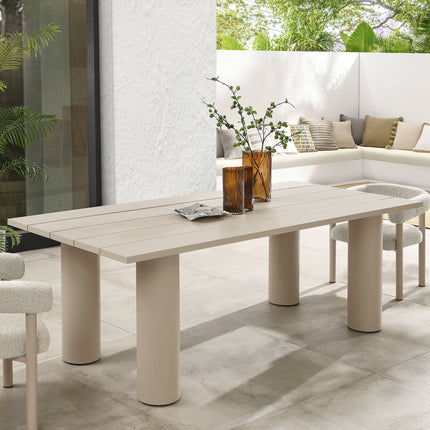Modway EEI-6980 Nautica Outdoor Patio 87" Rectangular Aluminum Dining Table Modway