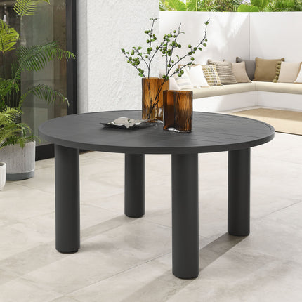 Modway EEI-6981 Nautica Outdoor Patio 60" Round Aluminum Dining Table Modway