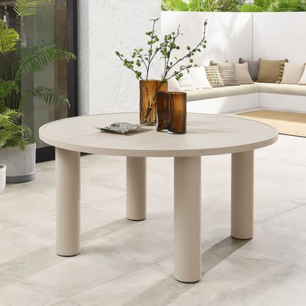 Modway EEI-6981 Nautica Outdoor Patio 60" Round Aluminum Dining Table Modway