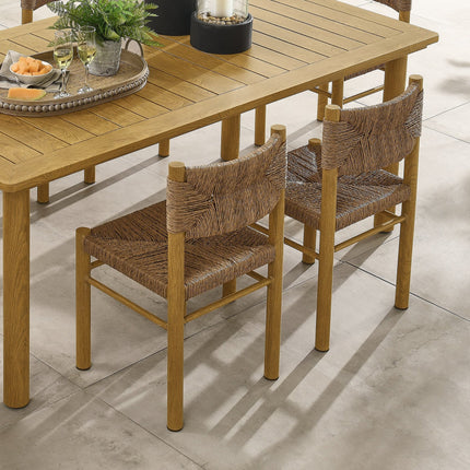 Modway EEI-6982 Parkland Outdoor Patio Rattan and Aluminum Dining Side Chairs Set of 2 Modway