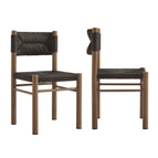 Walnut / Rattan and Aluminum