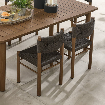 Modway EEI-6982 Parkland Outdoor Patio Rattan and Aluminum Dining Side Chairs Set of 2 Modway