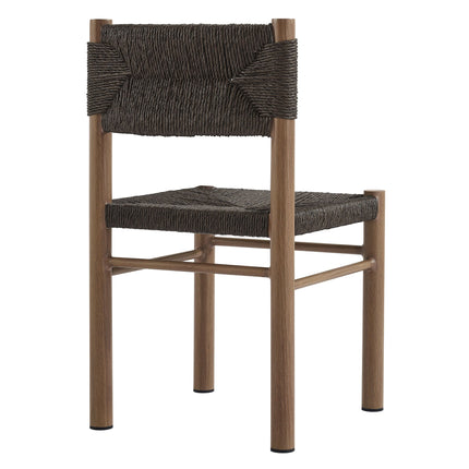 Modway EEI-7064 Parkland 7-Piece Rectangular Outdoor Patio Rattan and Aluminum Dining Table and Chairs Set Modway
