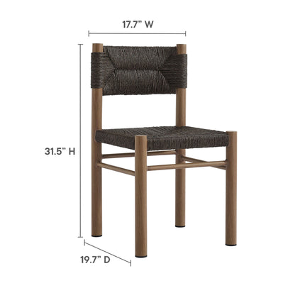 Modway EEI-7064 Parkland 7-Piece Rectangular Outdoor Patio Rattan and Aluminum Dining Table and Chairs Set Modway