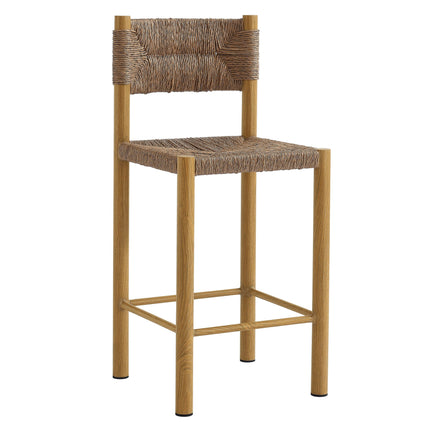 Modway EEI-6983 Parkland Outdoor Patio Rattan and Aluminum Counter Stools Set of 2 Modway