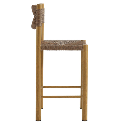 Modway EEI-6983 Parkland Outdoor Patio Rattan and Aluminum Counter Stools Set of 2 Modway