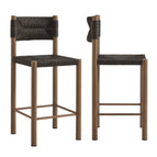 Walnut / Rattan and Aluminum