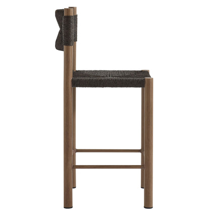 Modway EEI-6983 Parkland Outdoor Patio Rattan and Aluminum Counter Stools Set of 2 Modway