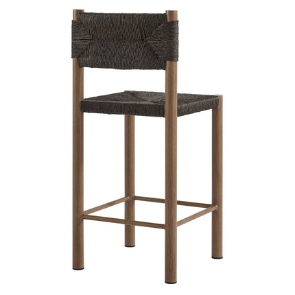 Modway EEI-6983 Parkland Outdoor Patio Rattan and Aluminum Counter Stools Set of 2 Modway
