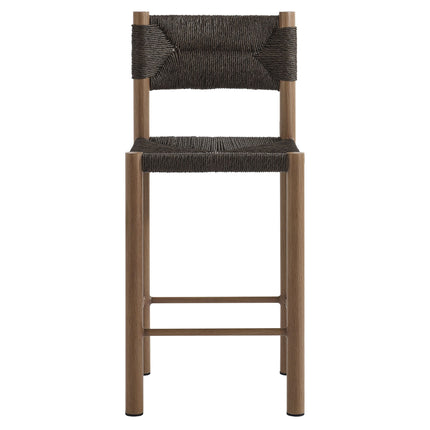Modway EEI-6983 Parkland Outdoor Patio Rattan and Aluminum Counter Stools Set of 2 Modway
