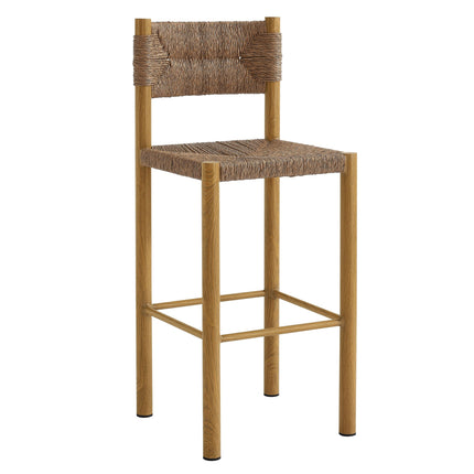 Modway EEI-6984 Parkland Outdoor Patio Rattan and Aluminum Bar Stools Set of 2 Modway